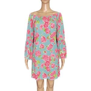 Simply Southern Southern Rose On/Off Shoulder Mini Dress Size Medium